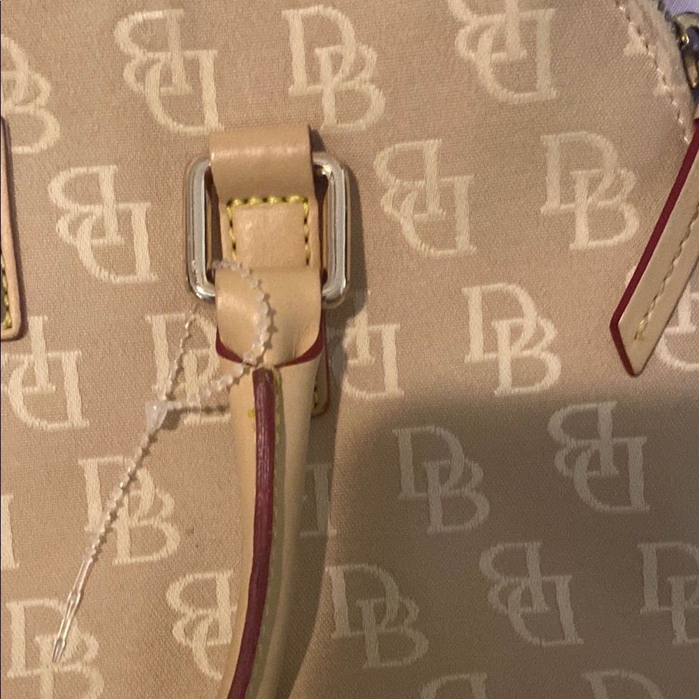 Dooney & Bourke Tan Monogram Satchel - Picture 3 of 10